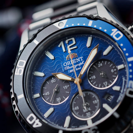 ORIENT Men's Solar Mako Diver 20th Anniversary Limited Edition Chronograph Watch RA-TX0208L10B image 1