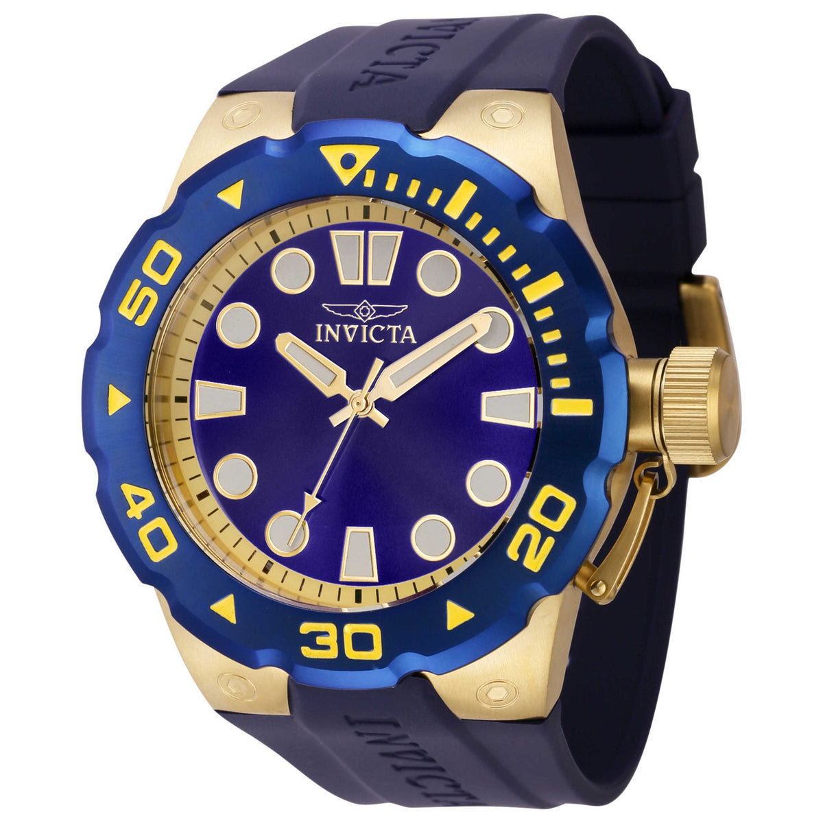 INVICTA Men’s Pro Diver Explorer 51mm Watch Gold/Blue – WILBERRYS