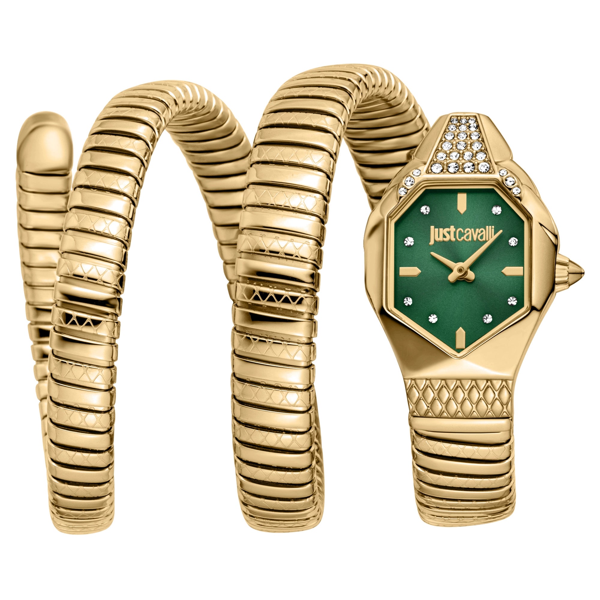 Just Cavalli Signature Snake Ambra Yellow Gold Green image 0