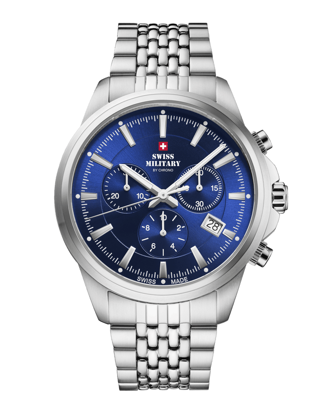 Swiss Military SM34107.03 – Classic Chronograph Watch Blue Steel image 0
