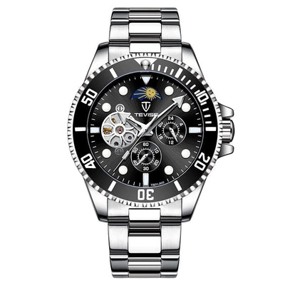 TEVISE Perpetual Automatic Flower Moon Black Watch image 0