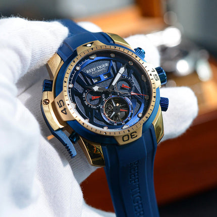 Reef Tiger Men's Aurora Transformers Skeleton Automatic Mechanical Watch image 8