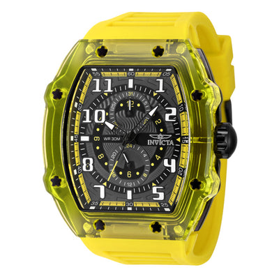 INVICTA Men's Racing Arcane Translucent 48mm Watch Black/Yellow image 0