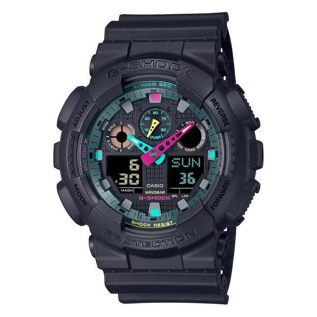 CASIO Men's G-Shock Watch GA-100MF Multi-Fluorescent