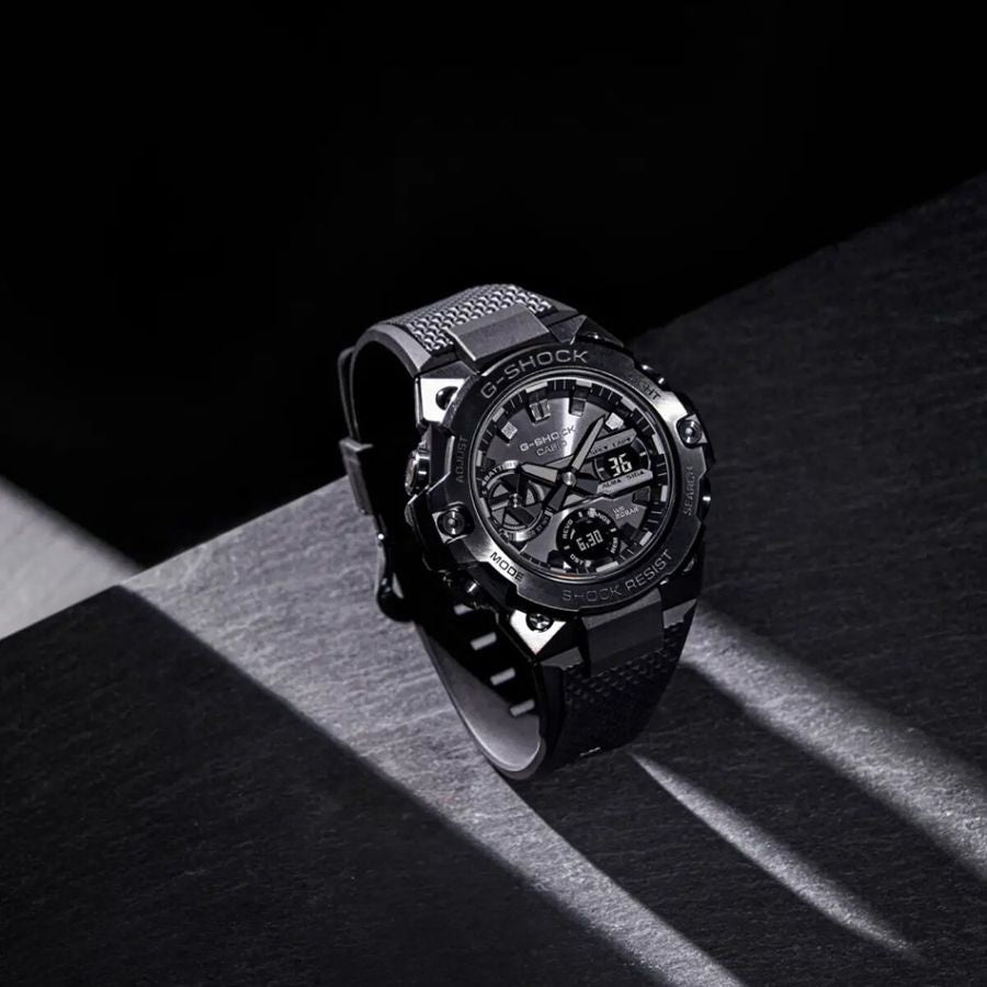 CASIO Men's G-Shock G-STEEL Carbon Tough Solar Watch GST-B400BB-1AER