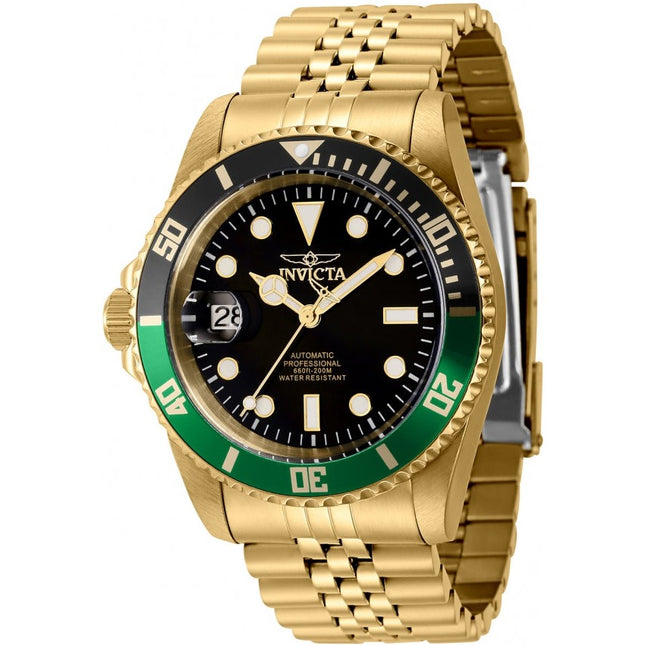 INVICTA Men's Pro Diver Swiss Inverted AUTOMATIC 42mm GMT Gold Riddler 200m Jubilee Bracelet Watch