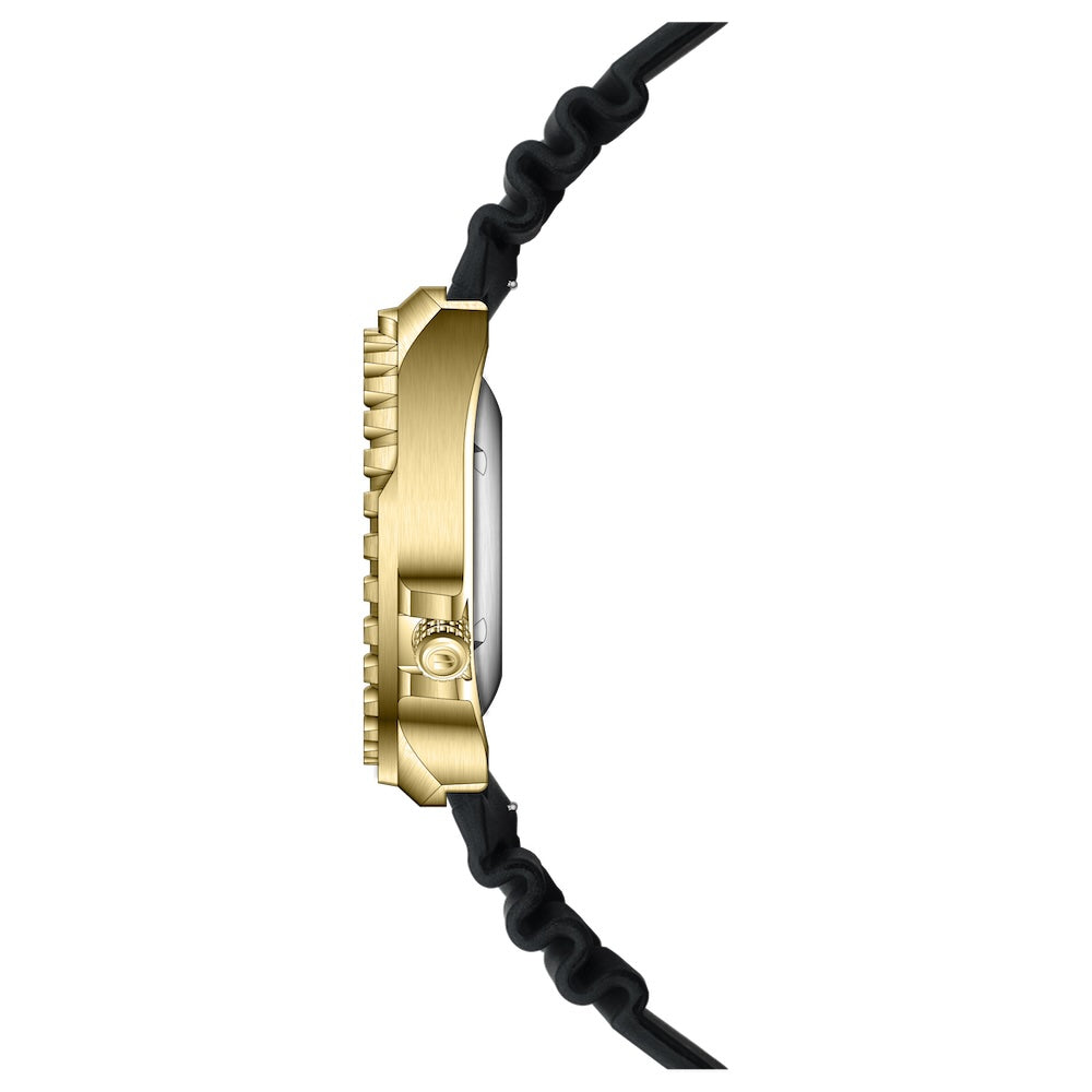 RIEDENSCHILD PRECISION INSRUMENTS GERMANY Divers Taucheruhr 1000m Helium Valve Watch Gold/Black image 3