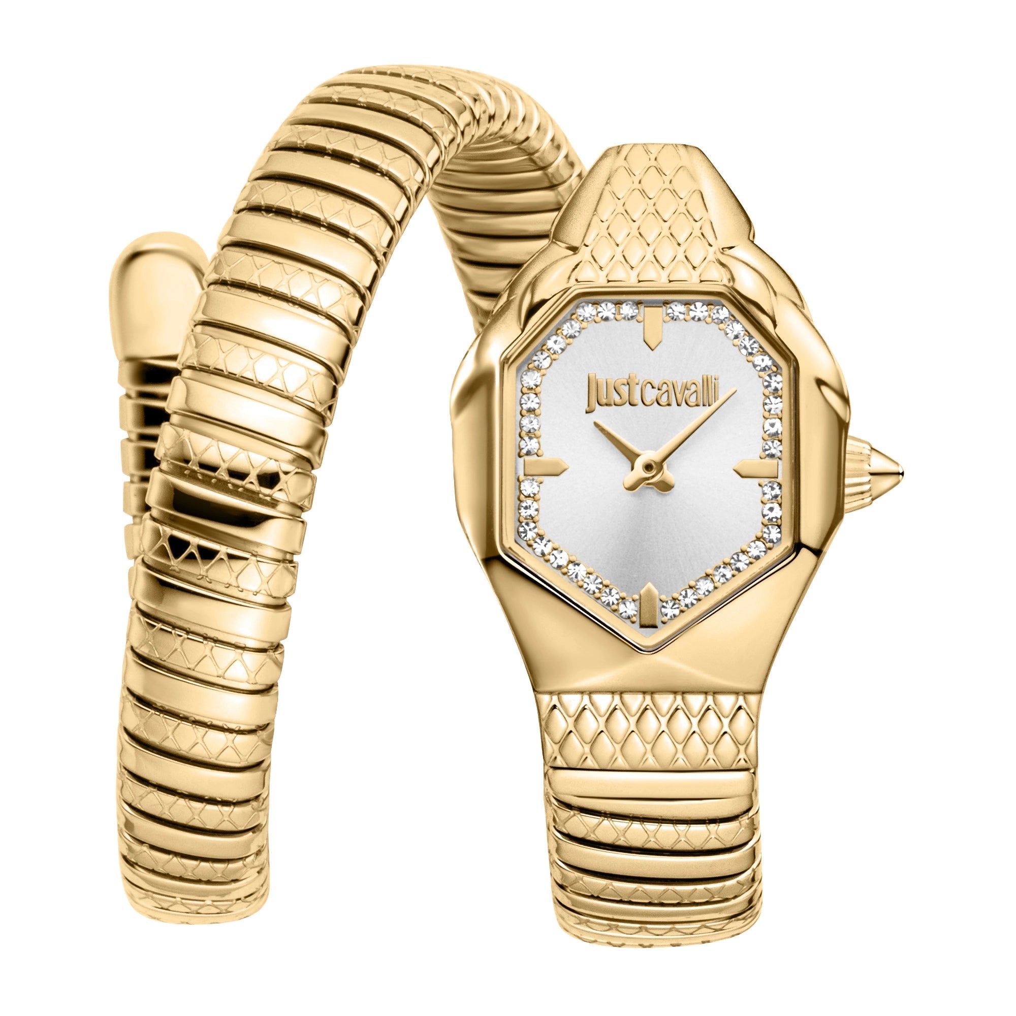 Just Cavalli Signature Snake Aria Yellow Gold Silver image 0
