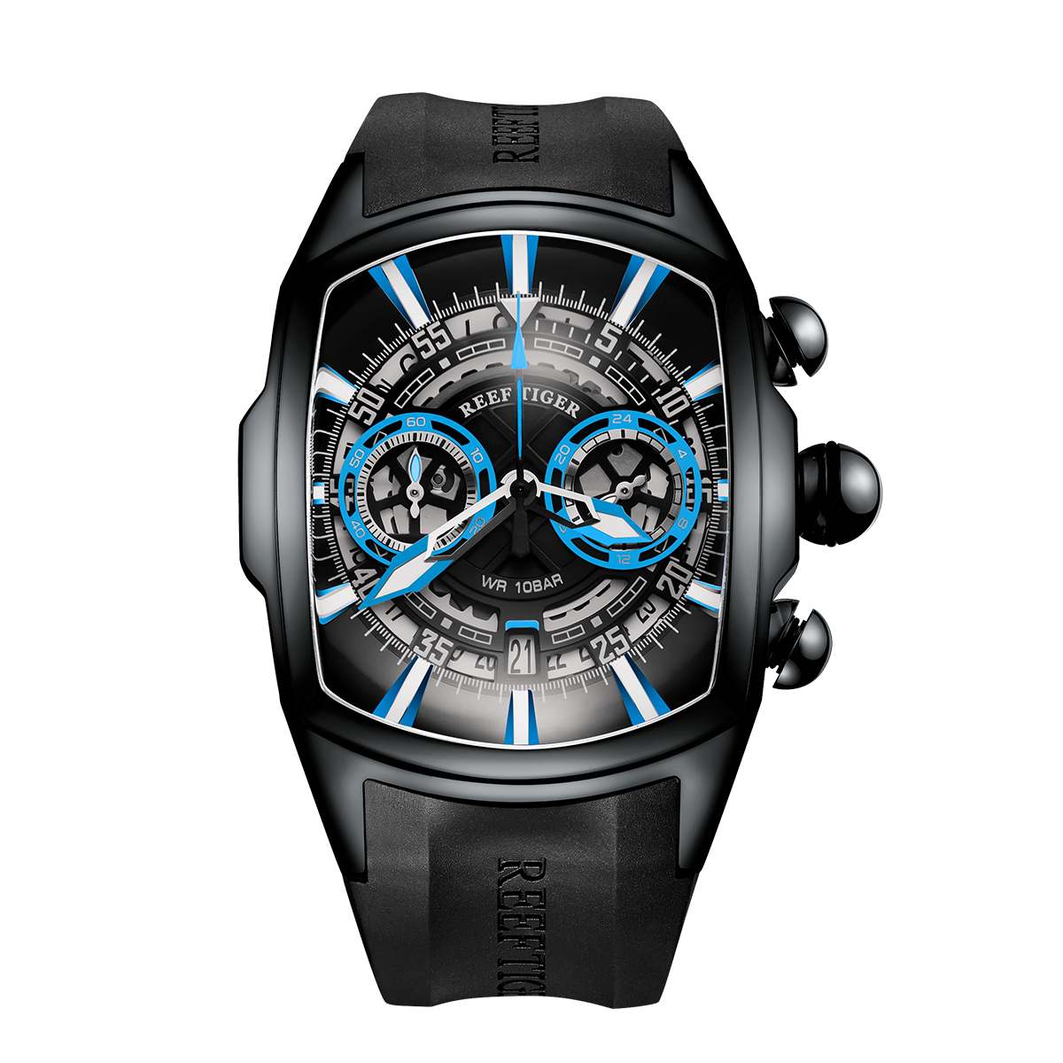 Reef Tiger Aurora Tank VK Quartz Chronograph Sports Watch image 0