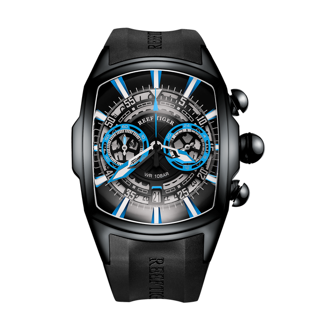 Reef Tiger Aurora Tank VK Quartz Chronograph Sports Watch image 0