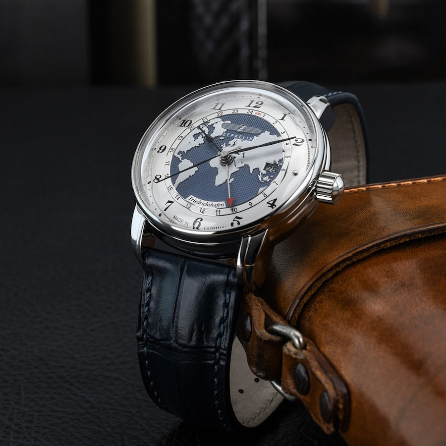ZEPPELIN Men's Friedrichshafen Automatic GMT Dual Time Watch 85963 image 1
