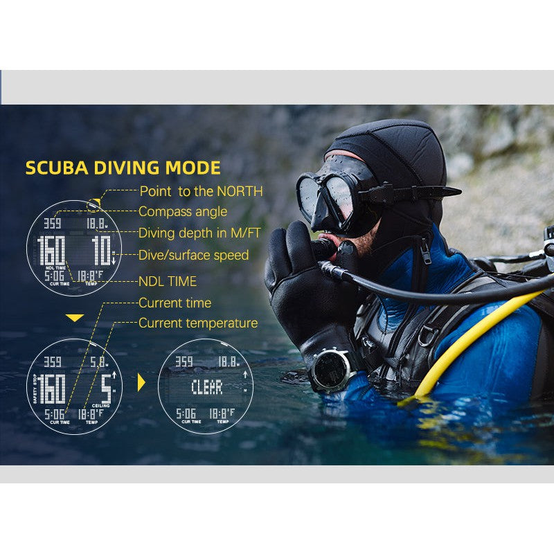 NORTH EDGE Tactical Aqua Scuba Dive Watch White image 8