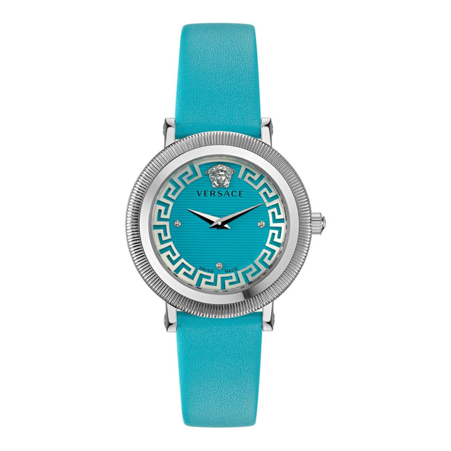 Versace Women's Greca Flourish 35mm Blue Quartz Watch image 0
