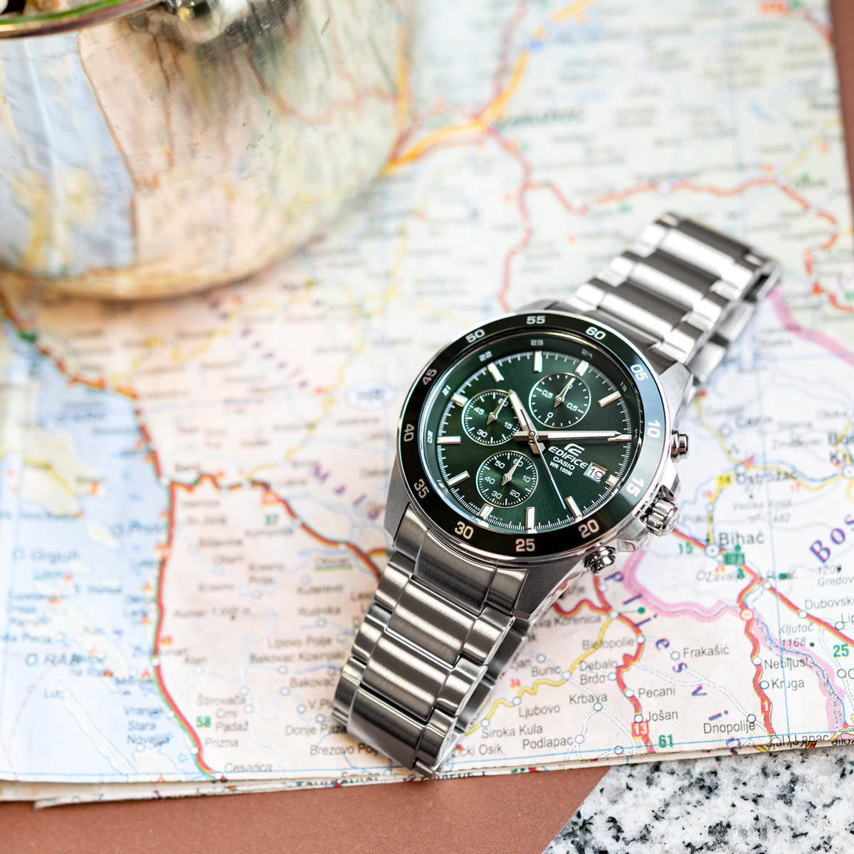 CASIO Men's Edifice Steel Chronograph Watch EFR-526D-3AVUEF