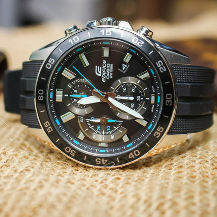 **R1.00 Auction**CASIO** Men's Edifice 53mm Rare Sports Limited Chronograph Watch EFV-550P-1AV