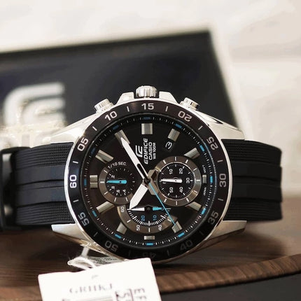 **R1.00 Auction**CASIO** Men's Edifice 53mm Rare Sports Limited Chronograph Watch EFV-550P-1AV