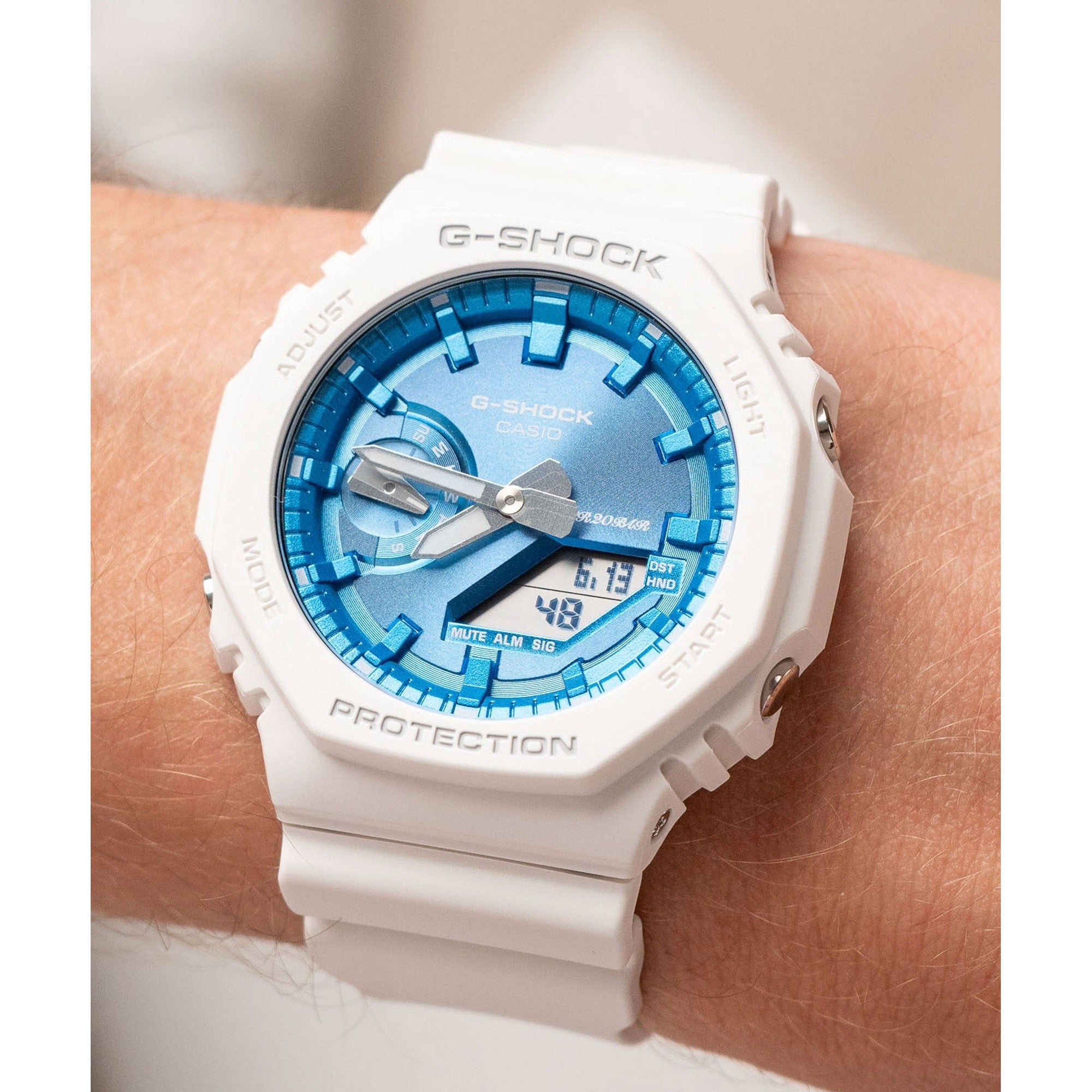 CASIO Men's G-Shock Watch GA-2100 Ice White