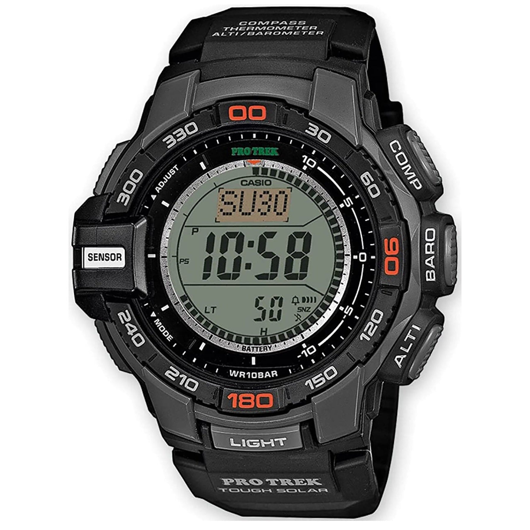 CASIO Men's Pro Trek PRG-270-1 Tough Solar Triple Sensor Multifunction Digital Sport Watch