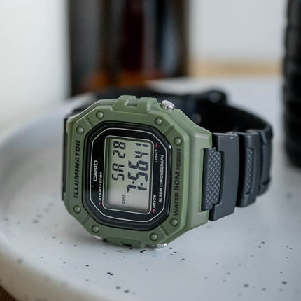 R1.00 Auction**CASIO Collection Standard Black/Green Rare Edition Watch