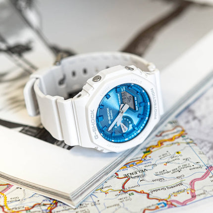 CASIO Men's G-Shock Watch GA-2100 Ice White
