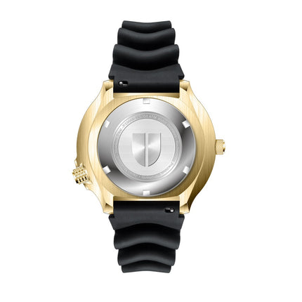 RIEDENSCHILD PRECISION INSRUMENTS GERMANY Divers Taucheruhr 1000m Helium Valve Watch Gold/Black image 5