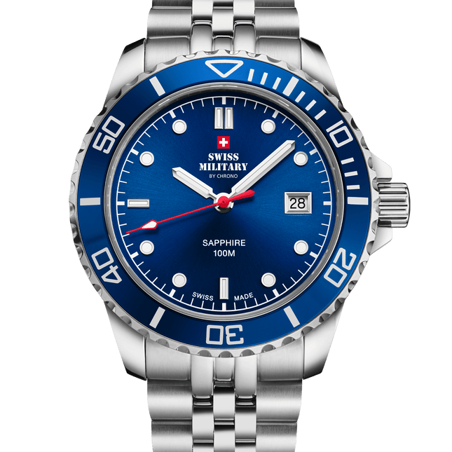 Swiss Military SM34109.02 – Swiss Men’s Sports Watch Blue Steel image 0