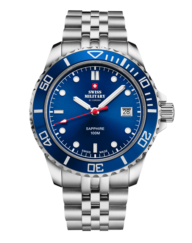 Swiss Military SM34109.02 – Swiss Men’s Sports Watch Blue Steel image 0