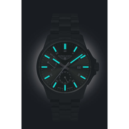 BAUHAUS AVIATION Men’s Titanium Automatic Power Reserve Watch 2860M4 image 3