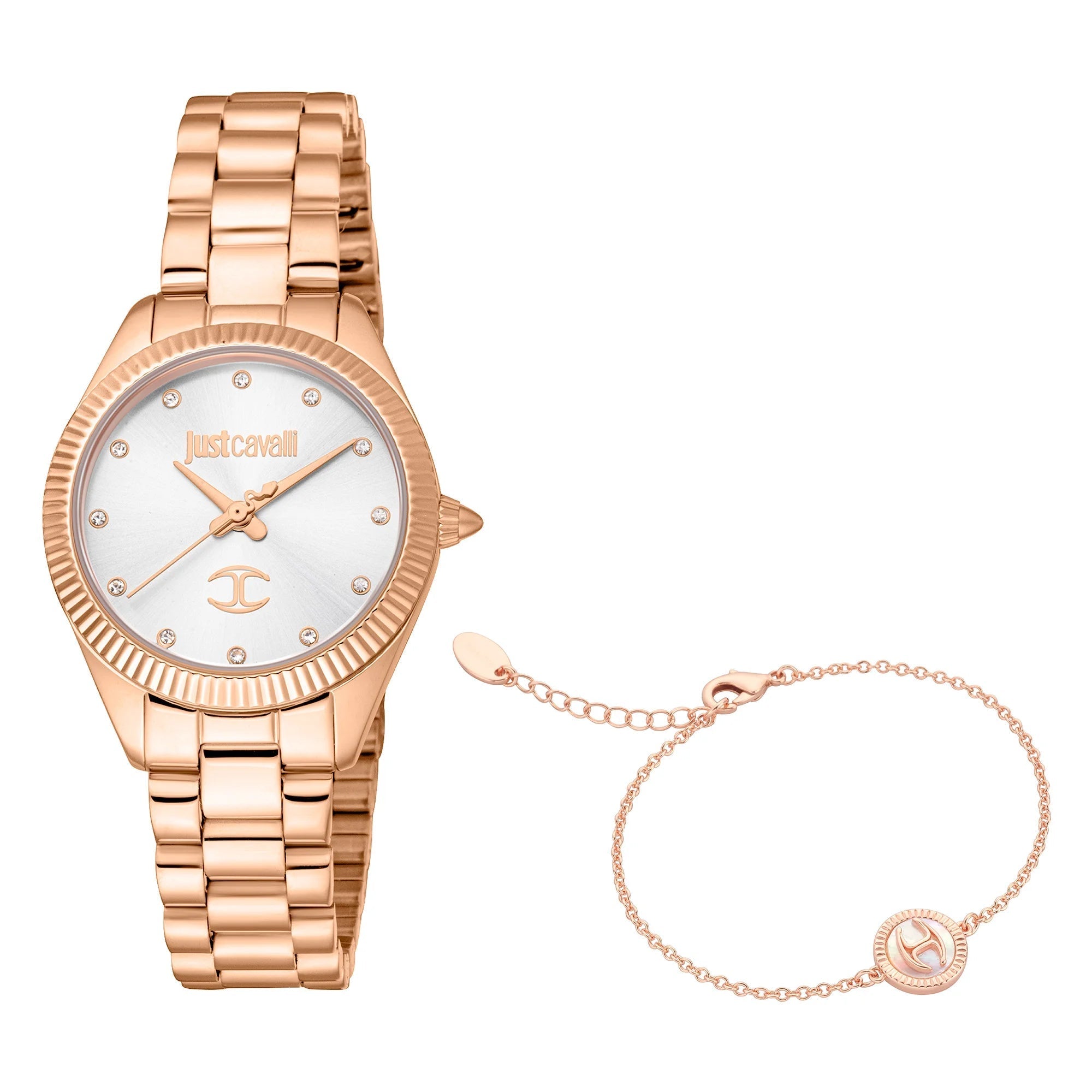 Just Cavalli Glam Chic Pacentro Yellow Gold Silver Grey image 0