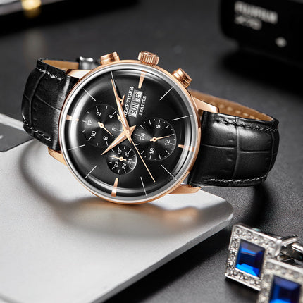 Reef Tiger Men's Seattle Chiefs Automatic Luxury Vintage Dress Chronograph Watch image 6