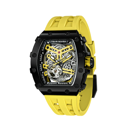 TSAR BOMBA Men's Automatic Watch TB8208A Black / Yellow