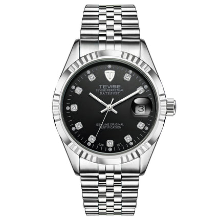 TEVISE Classic Automatic Calendar Silver/Black Watch image 0