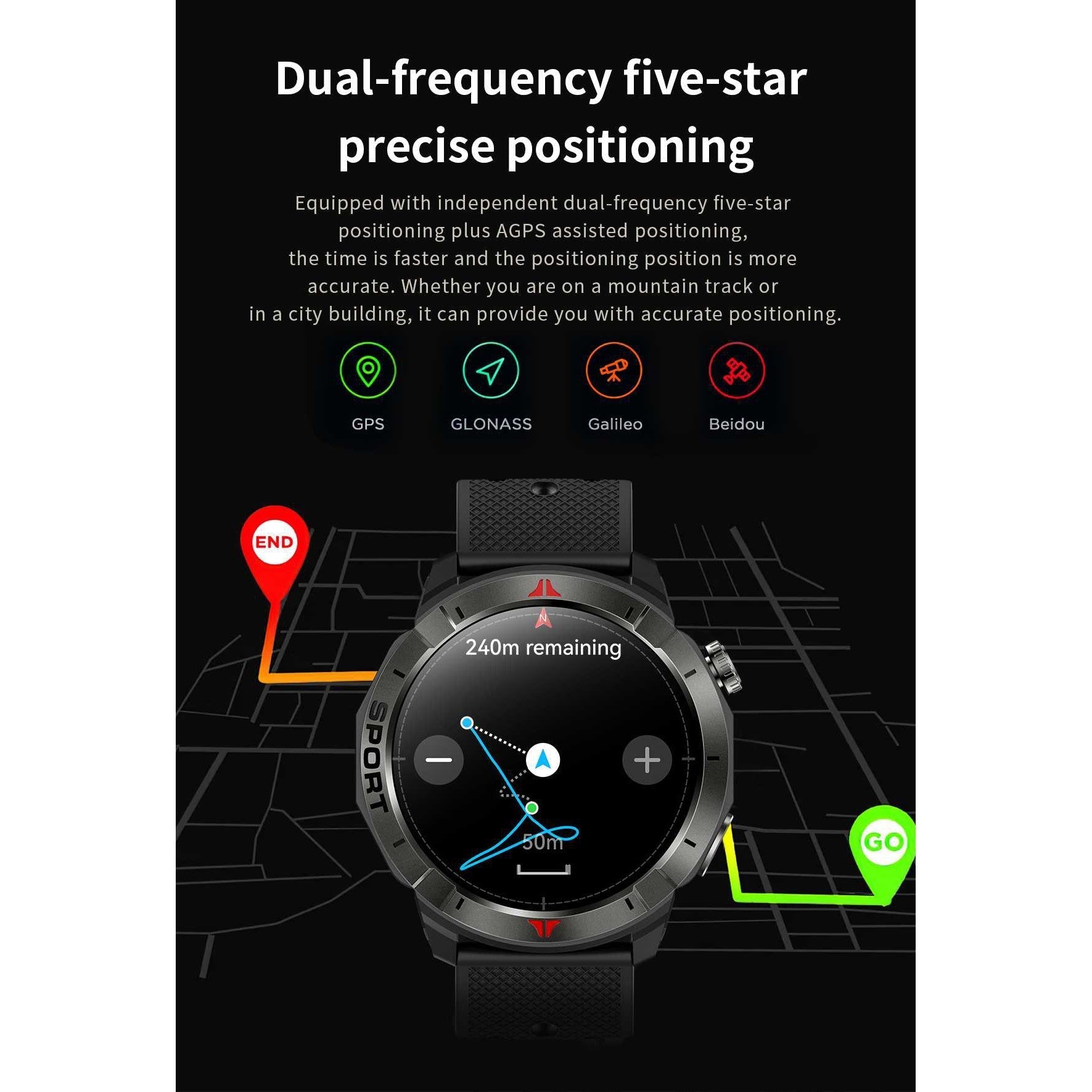 NORTH EDGE Tactical Sport GPS Smart Watch image 7