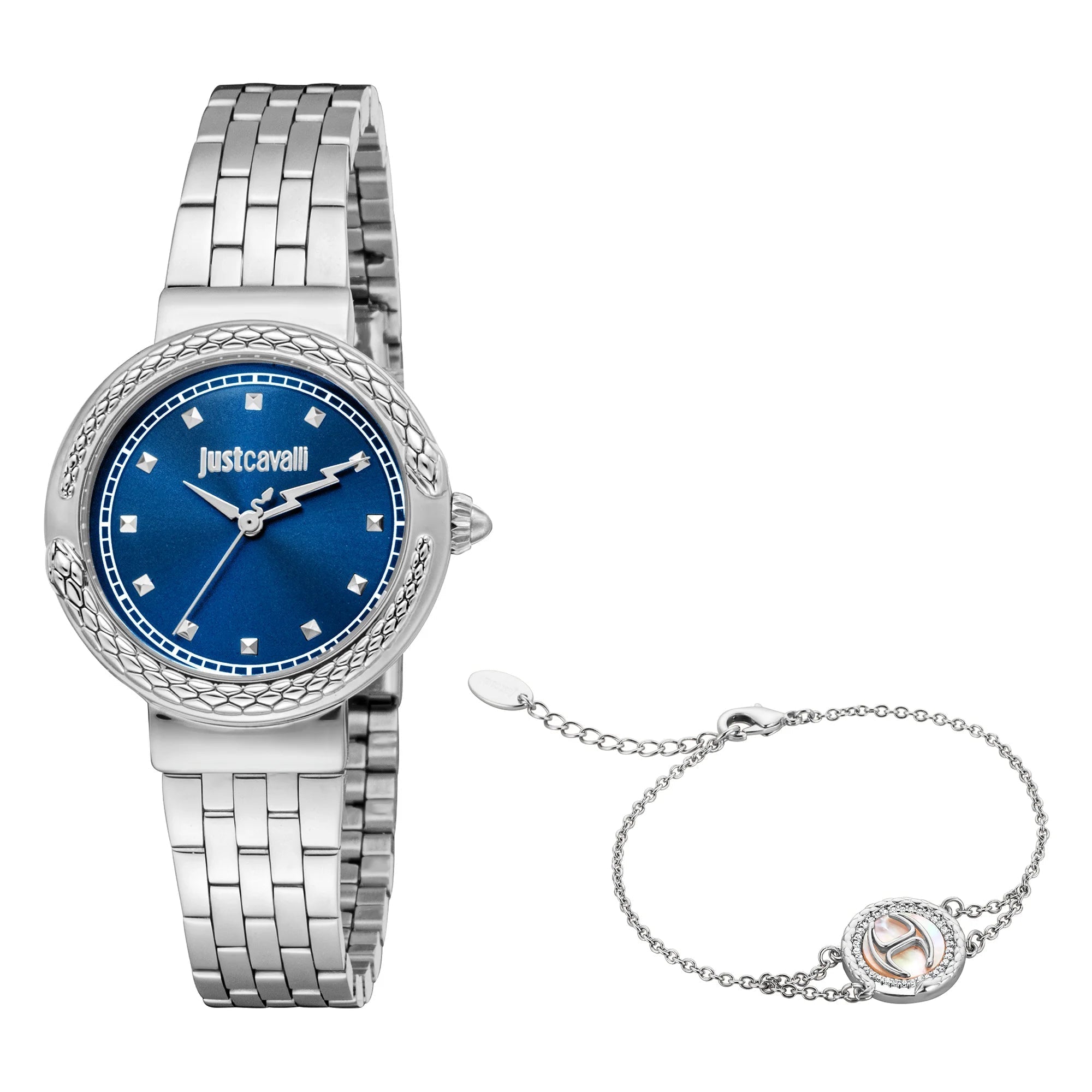 Just Cavalli SET Brave Snake Silver Blue image 0