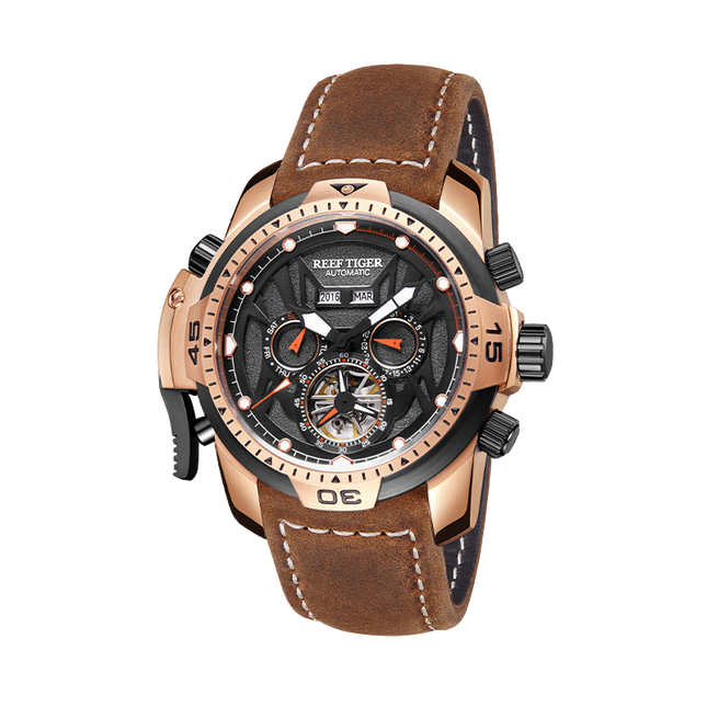Reef Tiger Men's Aurora Transformers Skeleton Automatic Mechanical Watch image 9