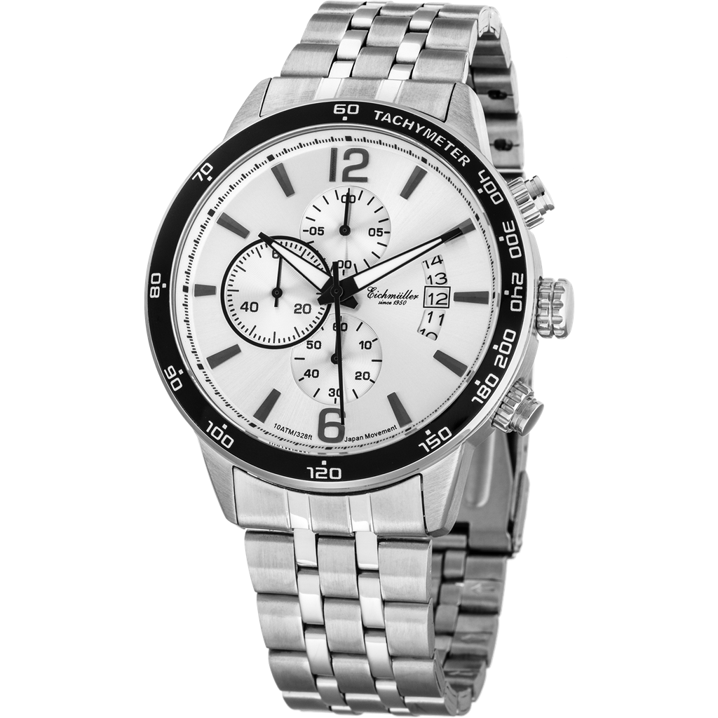 EICHMULLER since 1950 Classic Eichmüller Chrono White Watch image 0