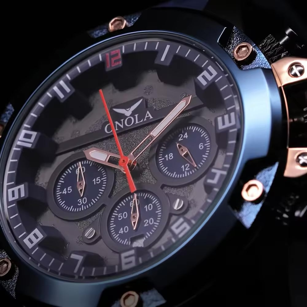 ONOLA Freeman Quartz Chronograph Silicone Strap Watch image 2