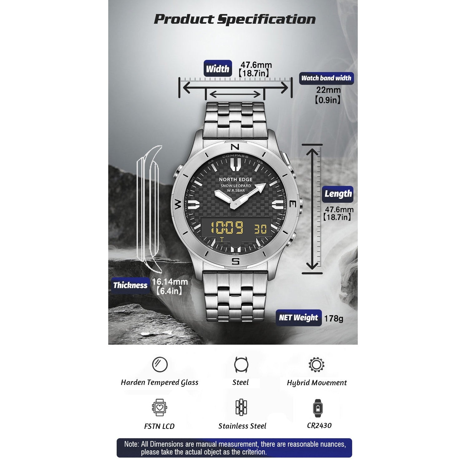 NORTH EDGE Tactical Snow Leopard Watch image 9