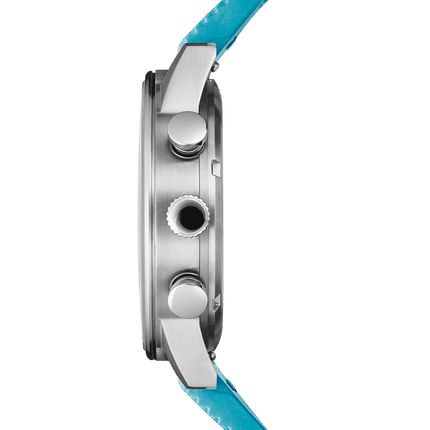 Swiss Military Minimalist Chronograph Watch – FKM-Rubber, Light-blue | SM34114.15 image 1