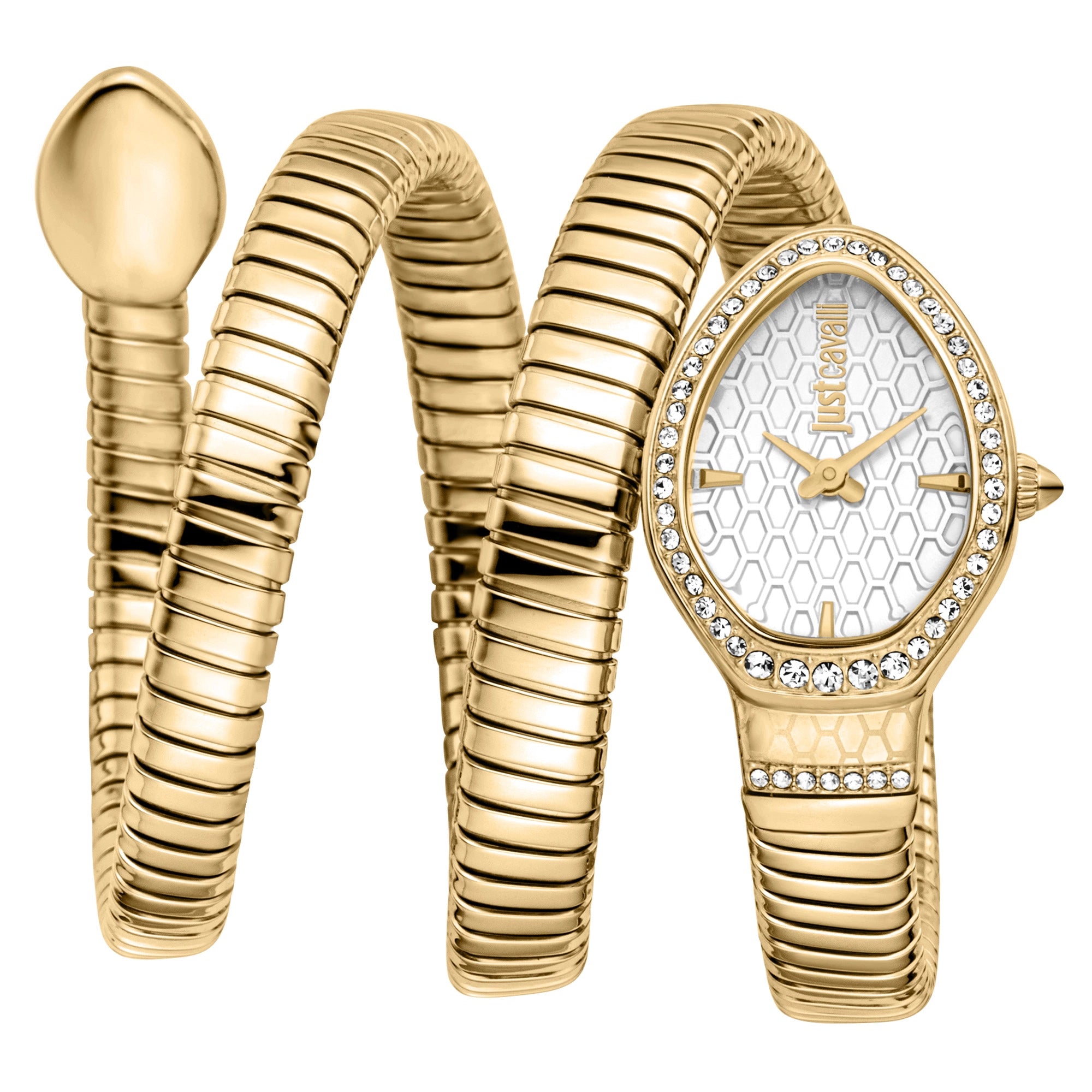 Just Cavalli Signature Snake Carezza Yellow Gold Silver image 0