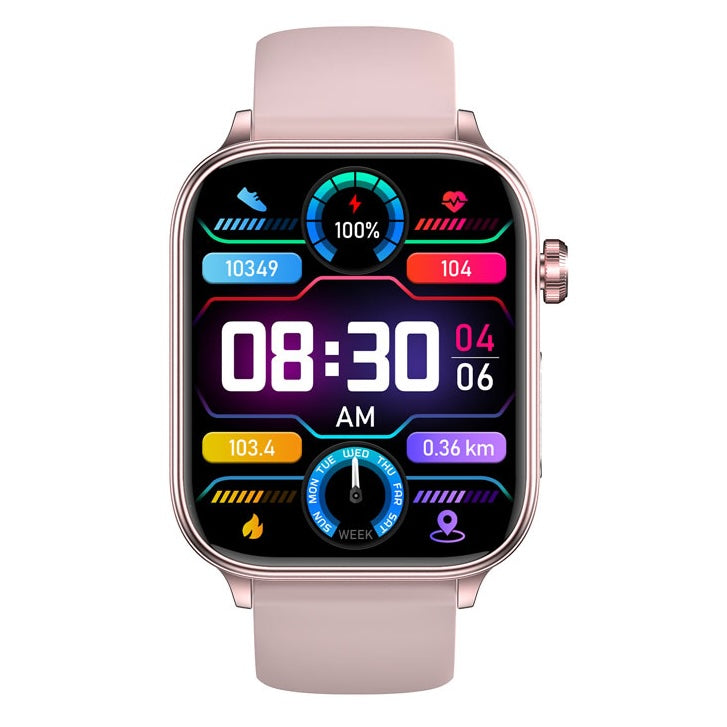 NORTH EDGE glucosmart Health Glucose Heart Smart Watch - Pink Silicone image