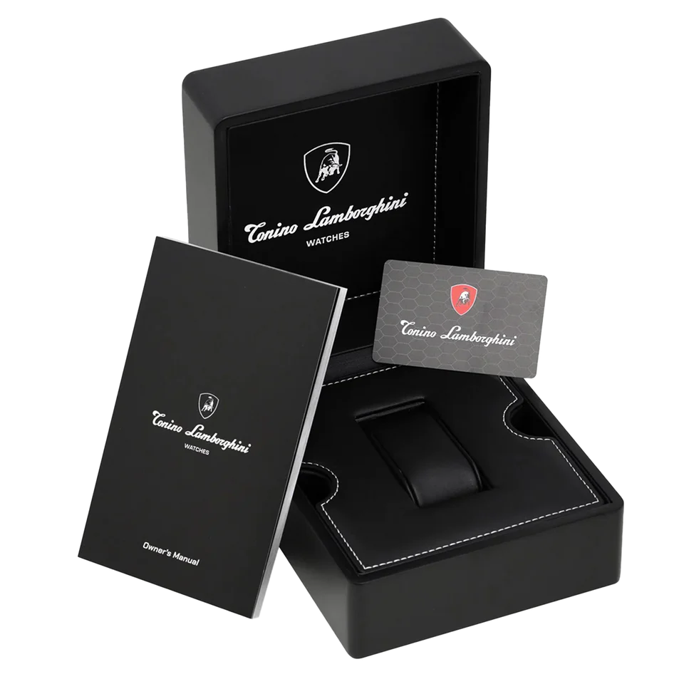 TONINO LAMBORGHINI Spyder X Steel Bracelet Watch Black / Orange