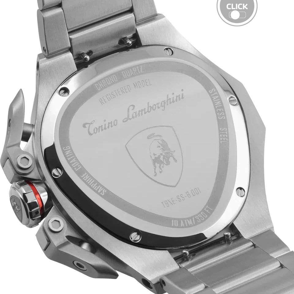 TONINO LAMBORGHINI Spyder X Steel Watch Silver / Black