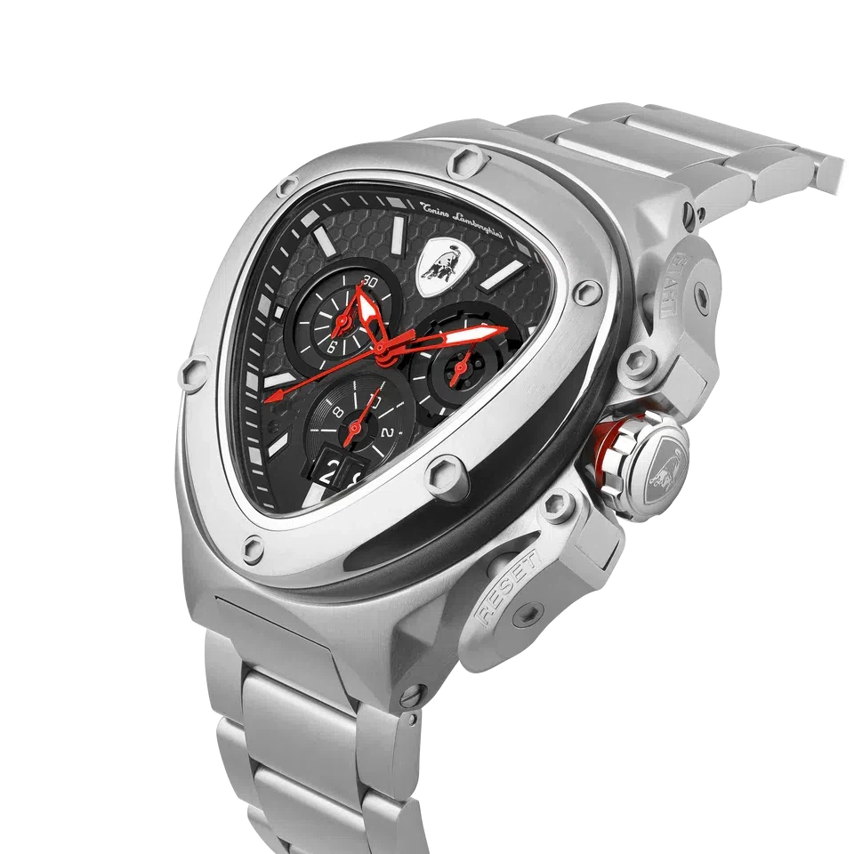 TONINO LAMBORGHINI Spyder X Steel Watch Silver / Black