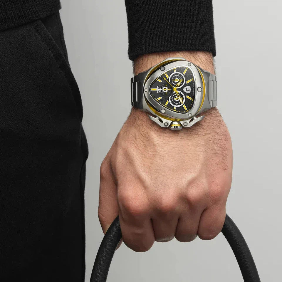 TONINO LAMBORGHINI Spyder X Steel Watch Silver / Yellow