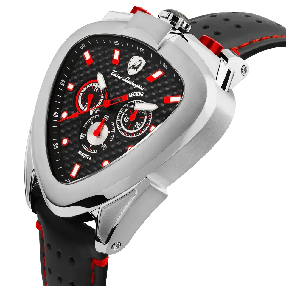 TONINO LAMBORGHINI Spyder 12 H Watch Silver / Red