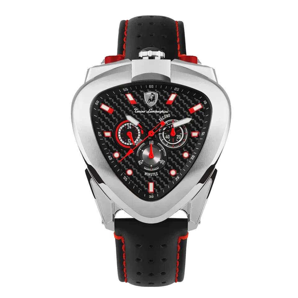 TONINO LAMBORGHINI Spyder 12 H Watch Silver / Red