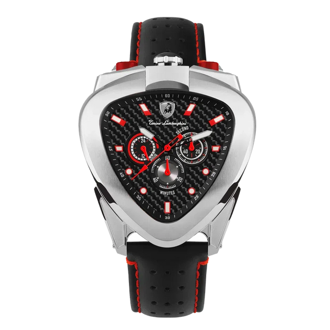 TONINO LAMBORGHINI Spyder 12 H Watch Silver / Red