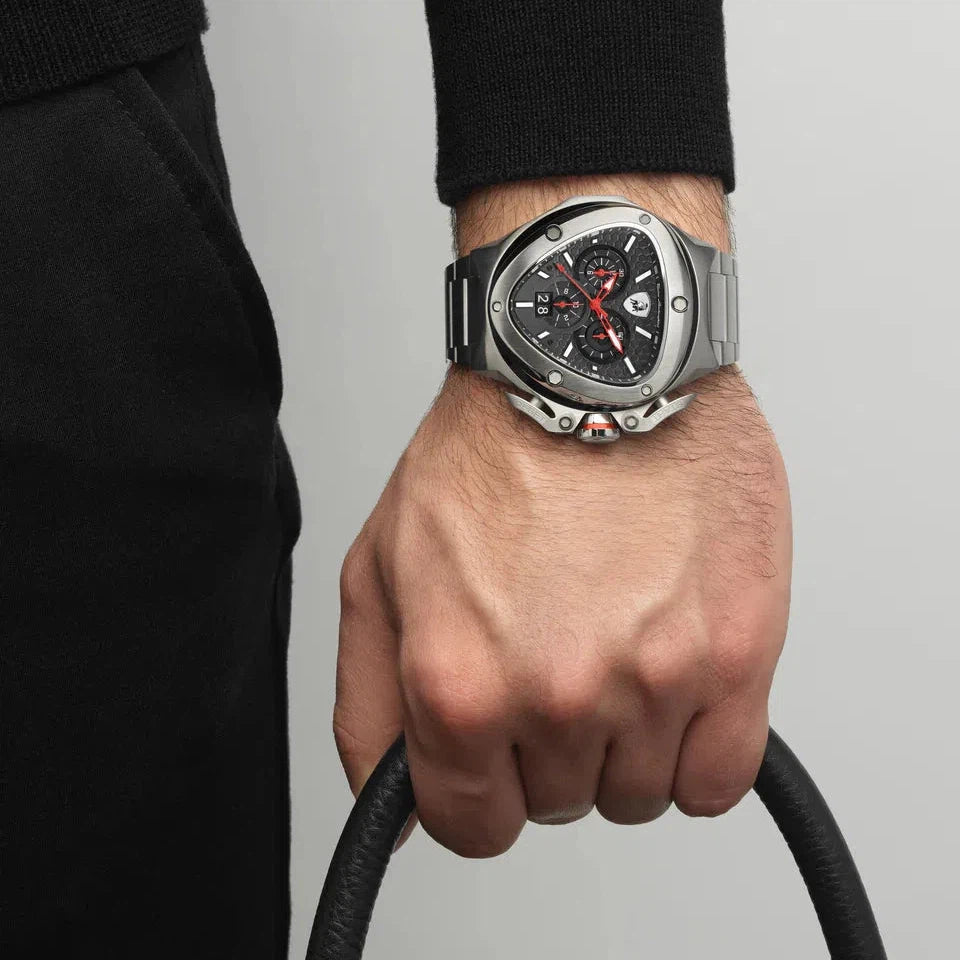 TONINO LAMBORGHINI Spyder X Steel Watch Silver / Black