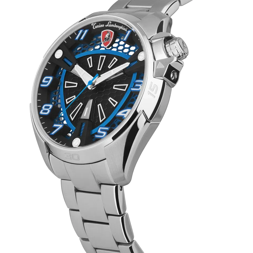 TONINO LAMBORGHINI Shock ABS Watch Silver / Blue